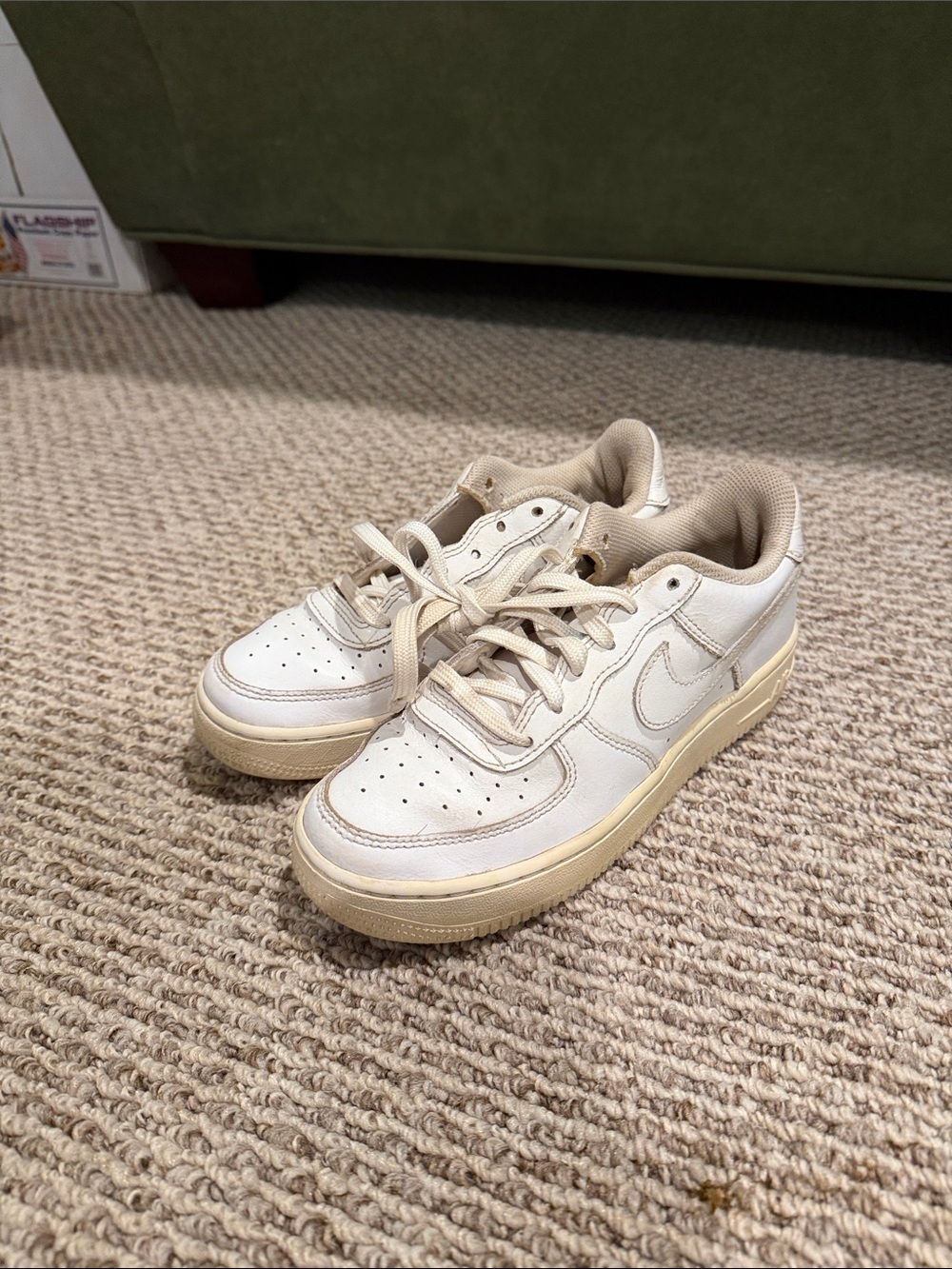 Nike Low-Top Sneakers in Cream and Off-White